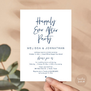 Invitation Joyeux Après La Fête, Dîner Mariage Elopement