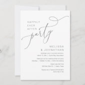 Invitation Joyeux Après La Fête, Dîner Mariage, Gris (Devant)