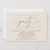 Invitation Joyeux Après La Fête, Dîner Mariage Moderne (Devant)