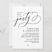 Invitation Joyeux Après La Fête, Dîner Mariage Moderne (Devant)