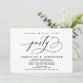 Invitation Joyeux Après La Fête, Dîner Mariage Moderne (Debout devant)