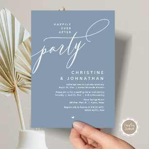 Invitation Joyeux Après La Fête, Dîner Mariage Moderne