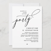 Invitation Joyeux Après La Fête, Dîner Mariage Moderne (Devant)