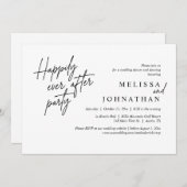 Invitation Joyeux Après La Fête, Dîner Mariage Moderne (Devant / Derrière)