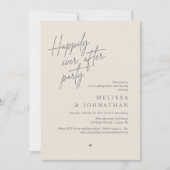 Invitation Joyeux Après La Fête, Dîner Mariage Moderne (Devant)