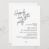 Invitation Joyeux Après La Fête, Dîner Mariage Moderne (Devant / Derrière)