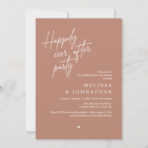 Invitation Joyeux Après La Fête, Dîner Mariage Moderne