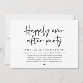 Invitation Joyeux Après La Fête, Dîner Mariage Romantique (Devant)