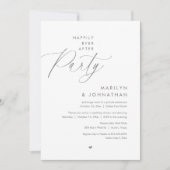 Invitation Joyeux Après La Fête, Dîner Mariage Romantique (Devant)