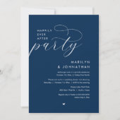 Invitation Joyeux Après La Fête, Dîner Mariage Romantique (Devant)