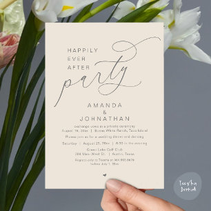Invitation Joyeux Après La Fête, Dîner Mariage Romantique
