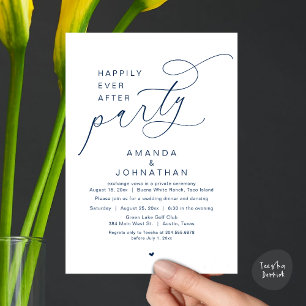 Invitation Joyeux Après La Fête, Dîner Mariage Romantique
