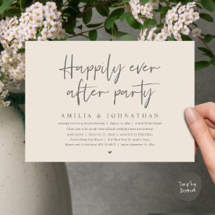 Invitation Joyeux Après La Fête, Dîner Mariage Romantique