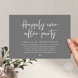 Invitation Joyeux Après La Fête, Dîner Mariage Romantique