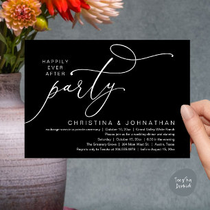 Invitation Joyeux Après La Fête, Dîner Mariage Romantique