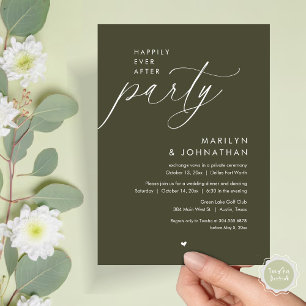 Invitation Joyeux Après La Fête, Dîner Mariage Romantique