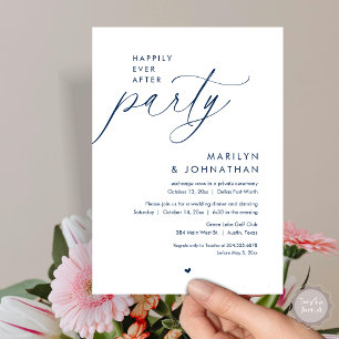 Invitation Joyeux Après La Fête, Dîner Mariage Romantique