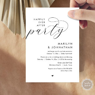 Invitation Joyeux Après La Fête, Dîner Mariage Romantique