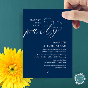 Invitation Joyeux Après La Fête, Dîner Mariage Romantique