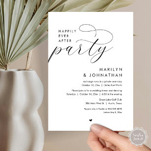 Invitation Joyeux Après La Fête, Dîner Mariage Romantique