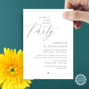 Invitation Joyeux Après La Fête, Dîner Mariage Romantique