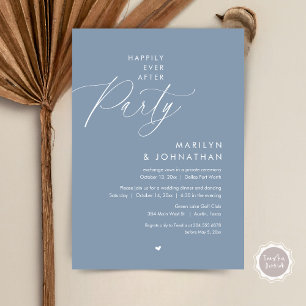 Invitation Joyeux Après La Fête, Dîner Mariage Romantique