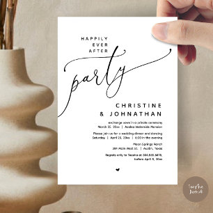 Invitation Joyeux Après La Fête, Dîner Mariage Romantique
