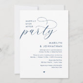 Invitation Joyeux Après La Fête, Dîner Mariage Romantique (Devant)