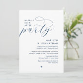 Invitation Joyeux Après La Fête, Dîner Mariage Romantique (Debout devant)