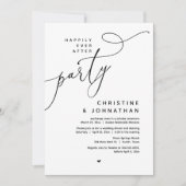 Invitation Joyeux Après La Fête, Dîner Mariage Romantique (Devant)