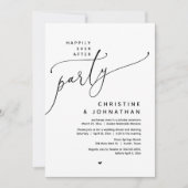 Invitation Joyeux Après La Fête, Dîner Mariage Romantique (Devant)