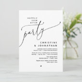 Invitation Joyeux Après La Fête, Dîner Mariage Romantique (Debout devant)