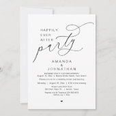 Invitation Joyeux Après La Fête, Dîner Mariage Romantique (Devant)