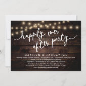 Invitation Joyeux Après La Fête, Dîner Rustique Mariage (Devant)