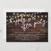 Invitation Joyeux Après La Fête, Dîner Rustique Mariage (Devant)