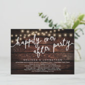 Invitation Joyeux Après La Fête, Dîner Rustique Mariage (Debout devant)