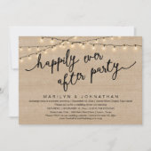 Invitation Joyeux Après La Fête, Dîner Rustique Mariage (Devant)