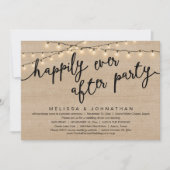Invitation Joyeux Après La Fête, Dîner Rustique Mariage (Devant)