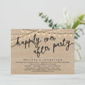 Invitation Joyeux Après La Fête, Dîner Rustique Mariage (Debout devant)