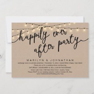 Invitation Joyeux Après La Fête, Dîner Rustique Mariage