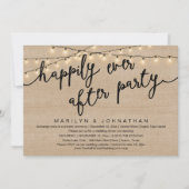 Invitation Joyeux Après La Fête, Dîner Rustique Mariage (Devant)