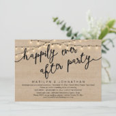 Invitation Joyeux Après La Fête, Dîner Rustique Mariage (Debout devant)