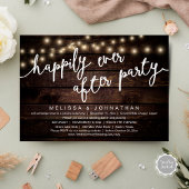 Invitation Joyeux Après La Fête, Dîner Rustique Mariage