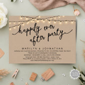 Invitation Joyeux Après La Fête, Dîner Rustique Mariage