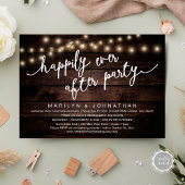 Invitation Joyeux Après La Fête, Dîner Rustique Mariage