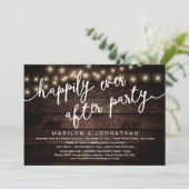 Invitation Joyeux Après La Fête, Dîner Rustique Mariage (Debout devant)