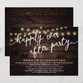 Invitation Joyeux Après La Fête, Dîner Rustique Mariage (Devant / Derrière)