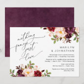 Invitation Joyeux Après La Fête, L'Elopement, La Bourgogne (Devant / Derrière)