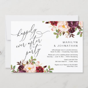Invitation Joyeux Après La Fête, L'Elopement, La Bourgogne