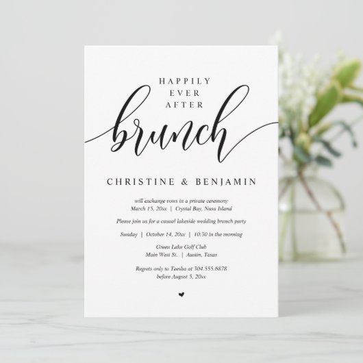 Invitation Joyeux Après La Fête, Script Moderne (Debout devant)